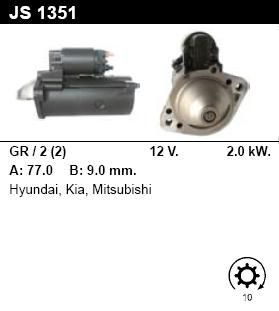 Стартер - MITSUBISHI - L 200 - 2.5 TD 4WD - JS1351