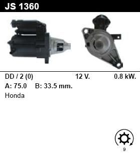 Стартер - HONDA - Civic - 1.4 I - JS1360
