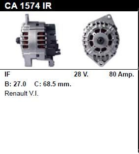 Генератор - RENAULT - Trucks (Грузовые) - 385.24 11.1 - CA1574