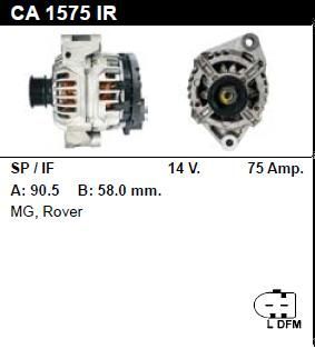 Генератор - ROVER - 45 - 1.6 - CA1575