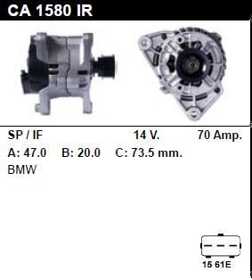 Генератор - BMW - 316 - 1.6 CI - CA1580