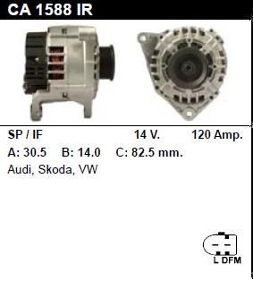 Генератор - AUDI - A4 - 2.7 RS4 QUATTRO - CA1588