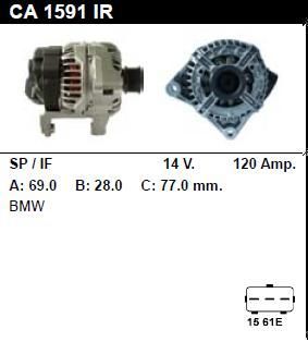 Генератор - BMW - 328 - 2.8 CI - CA1591