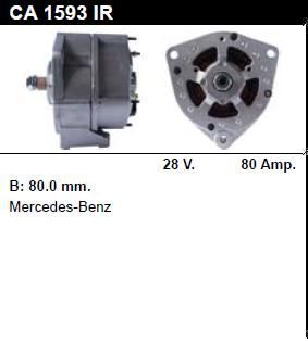 Генератор - MERCEDES-BENZ - Trucks (Грузовые) - 1841 11.9 - CA1593