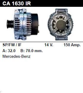 Генератор - MERCEDES-BENZ - Sprinter - 408 2.1 CDI - CA1630