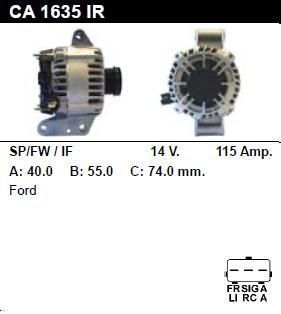 Генератор - FORD - MONDEO - 2.0 16V - CA1635