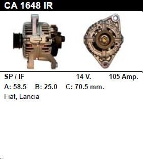 Генератор - FIAT - STILO - 1.8 16V - CA1648