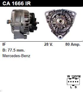 Генератор - MERCEDES-BENZ - Trucks (Грузовые) - 1022 4.8 - CA1666