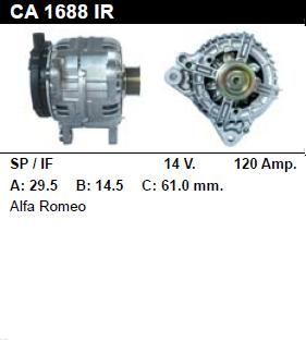 Генератор - ALFA ROMEO - ALFA 156 - 2.5 V6 24V - CA1688
