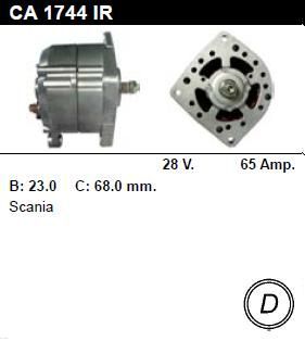Генератор - SCANIA - 164 - L/580 15.6 - CA1744