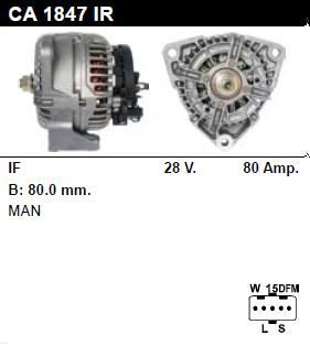 Генератор - MAN - 41t - 41410 12.0 - CA1847