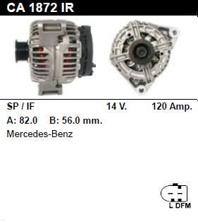 Генератор - MERCEDES-BENZ - ML 320 - 3.2 V6 - CA1872