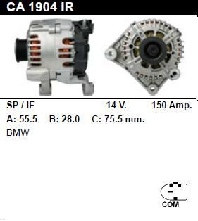 Генератор - BMW - 318 - 2.0 DIESEL - CA1904