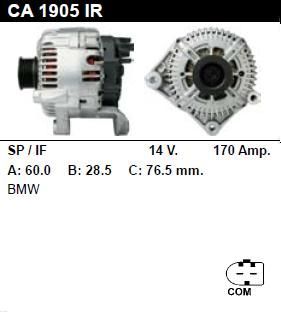 Генератор - BMW - 530 - 3.0 XD - CA1905