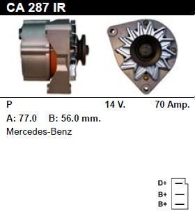 Генератор - MERCEDES-BENZ - 500 SL - 4.9 - CA287