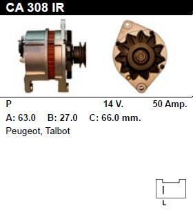 Генератор - PEUGEOT - 604 - 2.5 TD - CA308