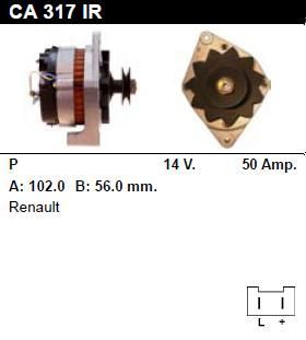 Генератор - RENAULT - R5 - 1.1 - CA317
