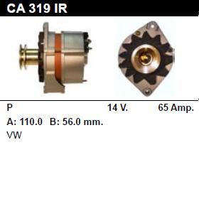 Генератор - VOLKSWAGEN - TRANSPORTER - 1.7 DIESEL - CA319