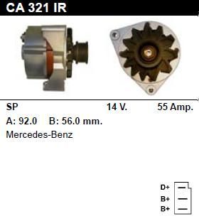Генератор - MERCEDES-BENZ - 250 - 2.5 TD - CA321