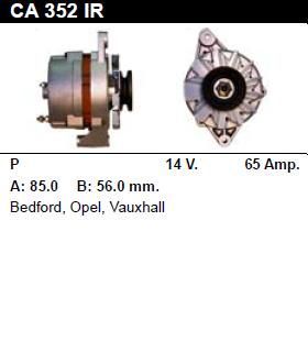 Генератор - BEDFORD - ASTRA - 1.6 - CA352