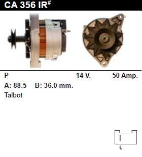 Генератор - TALBOT - 1510 - 1.6 SIMCA - CA356