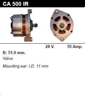 Генератор - VOLVO - Trucks (Грузовые) - F 613 5.5 - CA500