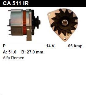 Генератор - ALFA ROMEO - ALFA 75 - 2.0 TWIN SPARK - CA511