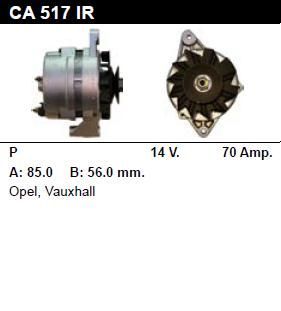 Генератор - OPEL - CALIBRA - A 2.0 I 16V - CA517