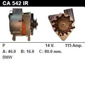 Генератор - BMW - 730 - 3.0 I - CA542
