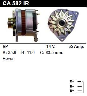 Генератор - ROVER - 820 - 2.0 I 16V - CA582