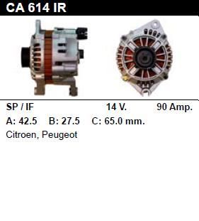 Генератор - PEUGEOT - 605 - 2.1 TD - CA614