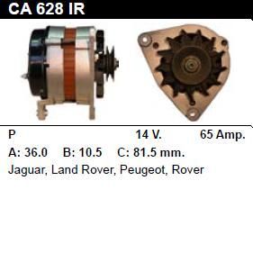 Генератор - LAND ROVER - RANGE ROVER - 2.4 TD 4X4 - CA628