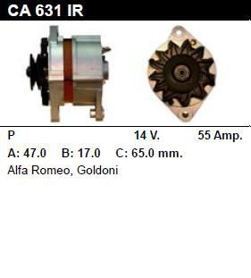 Генератор - ALFA ROMEO - ALFA 33 - 1.8 TD - CA631