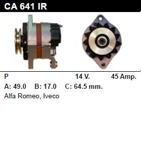 Генератор - ALFA ROMEO - AR 8 - 2.4 TD - CA641