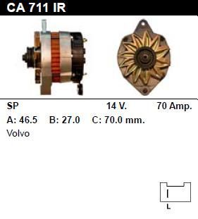 Генератор - VOLVO - 440 - 1.7 TURBO - CA711