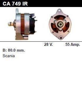 Генератор - SCANIA - 143 - H/450 14.2 - CA749