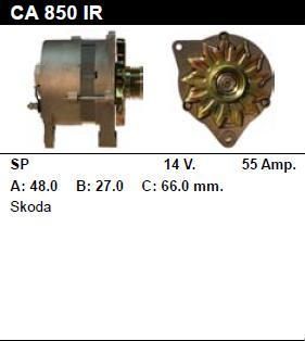 Генератор - SKODA - FORMAN - 1.3 - CA850