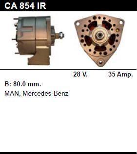 Генератор - MERCEDES-BENZ - Trucks (Грузовые) - 1729 15.1 - CA854