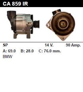 Генератор - BMW - 525 - 2.5 I 24V - CA859