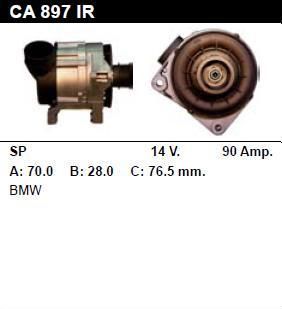 Генератор - BMW - 325 - 2.5 I - CA897