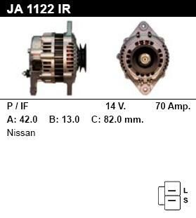 Генератор - NISSAN - KING CAB - 3.0 I V6 4WD - JA1122