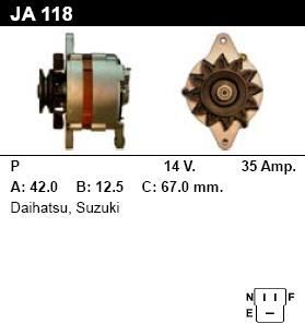 Генератор - SUZUKI - LJ - 80 0.8 4WD - JA118