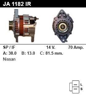 Генератор - NISSAN - SUNNY - 1.6 I 16V - JA1182