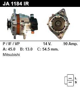 Генератор - MITSUBISHI - PAJERO - 2.5 TD - JA1184