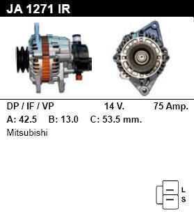 Генератор - MITSUBISHI - L 200 - 2.5 TD 4WD - JA1271