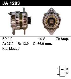 Генератор - MAZDA - 323 - C 1.8 - JA1283