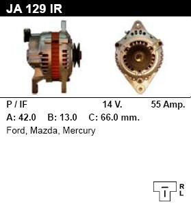 Генератор - MAZDA - 323 - 1.6 TURBO GT - JA129