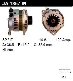 Генератор - NISSAN - MAXIMA - QX 3.0 V6 24V - JA1357