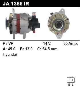 Генератор - HYUNDAI - H100 - 2.5 DIESEL - JA1366