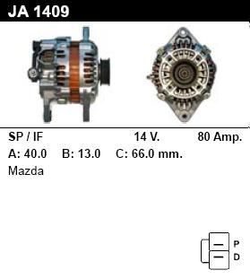 Генератор - MAZDA - 323 - S 2.0 - JA1409